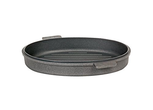 SKK 2651 Titan Induction, Guss-Fischpfanne 42 x 28cm, antihaft-beschichtete Pfanne, induktionsgeeignet, keramisch verstärkt, mit angegossenen Griffen, Backofen-fest, Made in Germany von SKK