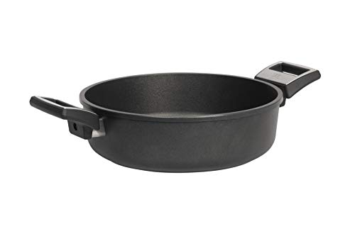 SKK 1321 Titan Induction, Guss-Bräter ø 32cm, antihaft-beschichtete Pfanne, induktionsgeeignet, keramisch verstärkt, mit Seitengriffen, Backofen-fest, Made in Germany von SKK