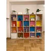 5X4 Color Bücherregal Mit Verstellbaren Regalen Für Schallplatten, Bücher, Spielzeug, Spiele, Kallax Kompatibel - 184X150X33cm 73 "X60" X13" von skleia