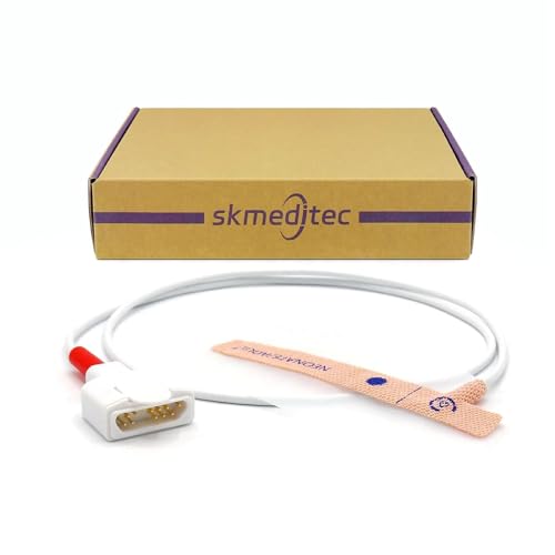 4PCS Compatible with Masimo 2515 SpO2 Sensor Disposable for Neonate Adult, 3.2 FT Adhesive Tape Probe with 11 Pins M-LNCS Connector 4PCS Compatible with Masimo 2515 SpO2 Sensor Disposable for Neonate Adult, 3.2 FT Adhesive Tape Probe with 11 Pins M-LNCS Connector von skmeditec