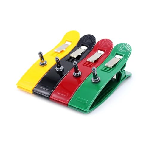 4PCS Universal EKG/EKG Elektroden Multi Color Limb Clamp für Erwachsene, mehrfarbige Elektroden für 4-mm-Bananenstecker, 3-mm-Nadel, Schnapp und Klemmklemmen. Ersatz für 2029894-001 von skmeditec