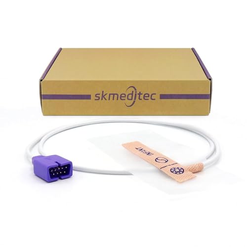 Skmeditec 12PCS Disposable SpO2 Sensor Compatible with Nellcor Oximax for Infant, 3.2 FT Adhesive Tape Cable with 9 Pins Connector, Replacement for MAX-I Skmeditec 12PCS Disposable SpO2 Sensor Compatible with Nellcor Oximax for Infant, 3.2 FT Adhesive Tape Cable with 9 Pins Connector, Replacement for MAX-I von skmeditec