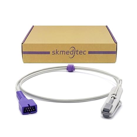 Wiederverwendbarer SpO2-Sensor, skmeditec kompatibel mit Nellcor Oximax Sonde, 30 Fuß Veterinär-Clip mit 9-poligem Ersatz für DS-100A Wiederverwendbarer SpO2-Sensor, skmeditec kompatibel mit Nellcor Oximax Sonde, 30 Fuß Veterinär-Clip mit 9-poligem Ersatz für DS-100A von skmeditec