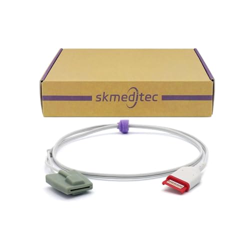 skmeditec 9,8 Fuß SpO2-Sensor, kompatibel mit Masimo Rad-97, wiederverwendbare Fingerhülsensonde für Kinder von skmeditec