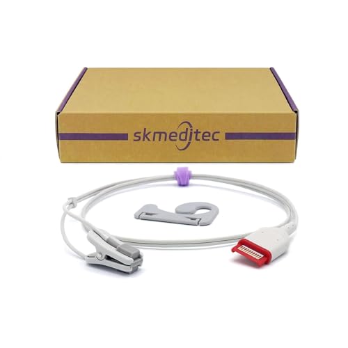 skmeditec 9,8 Fuß SpO2-Sensor, kompatibel mit Masimo Rad-97, wiederverwendbare Ohrclip-Sonde für Erwachsene skmeditec 9,8 Fuß SpO2-Sensor, kompatibel mit Masimo Rad-97, wiederverwendbare Ohrclip-Sonde für Erwachsene von skmeditec