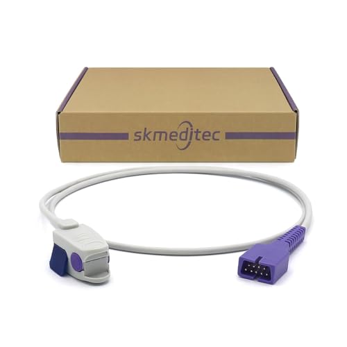 skmeditec 9,8 Fuß SpO2-Sensor kompatibel mit Nellcor Oximax, wiederverwendbare ChildFingerClip-Sonde mit 9-poligem Anschluss von skmeditec