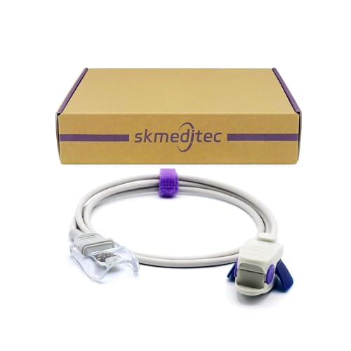 skmeditec SpO2-Sensor, 3,2 Fuß, kompatibel mit Masimo 4051 RD Set DCI-P SpO2-Modul, wiederverwendbare kleine Clip-Sonde mit Chip skmeditec SpO2-Sensor, 3,2 Fuß, kompatibel mit Masimo 4051 RD Set DCI-P SpO2-Modul, wiederverwendbare kleine Clip-Sonde mit Chip von skmeditec