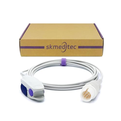 skmeditec SpO2-Sensor 9,8 Fuß, kompatibel mit Choice MD 2000A, 9-poliger Anschluss für Fingerclip für Erwachsene von skmeditec