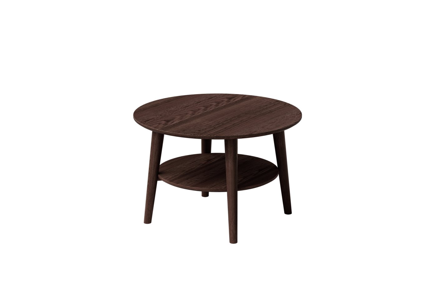 skølm Couchtisch Mjölnir (in rund oder oval erhältlich), Durchmesser 70 cm, aus Eiche Massivholz von skølm