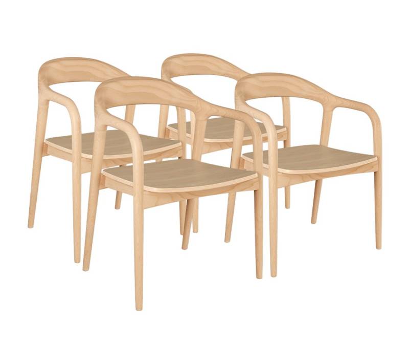 skølm Esszimmerstuhl Sól (Spar-Set auch mit Polsterung erhältlich, 4 St), Armlehnestuhl aus Massivholz, natur von skølm