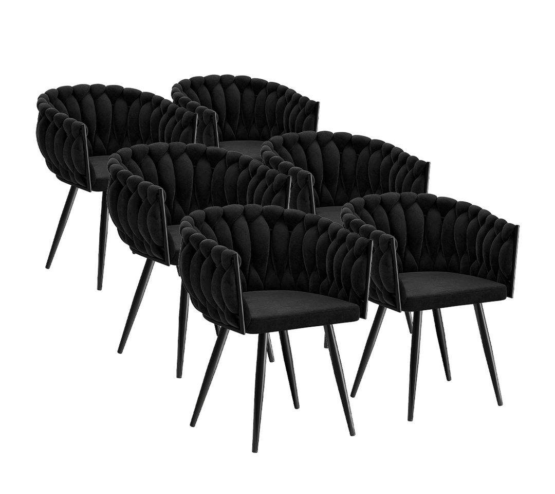 skølm Esszimmerstuhl Sudri gepolstert (6er Set, schwarz), Armlehnenstühle, verfügbar als 2er/4er Set von skølm