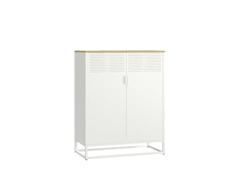 skølm Izar Metallkommode – Wohnzimmerschrank mit Doppeltüren in Weiß – Metallschrank mit MDF-Ablagefläche & 2 Fächern – Sideboard für Wohnzimmer – Mehrzweckschrank 100x80x40 cm skølm Izar Metallkommode – Wohnzimmerschrank mit Doppeltüren in Weiß – Metallschrank mit MDF-Ablagefläche & 2 Fächern – Sideboard für Wohnzimmer – Mehrzweckschrank 100x80x40 cm von skølm