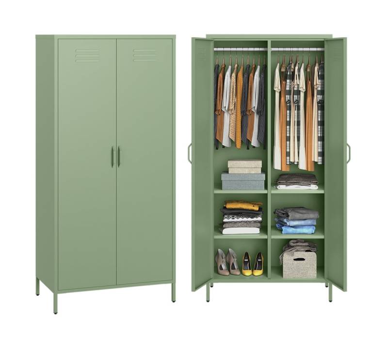 skølm Kleiderschrank Atria (Metall Kleiderschrank) Doppeltür, mintgrün von skølm