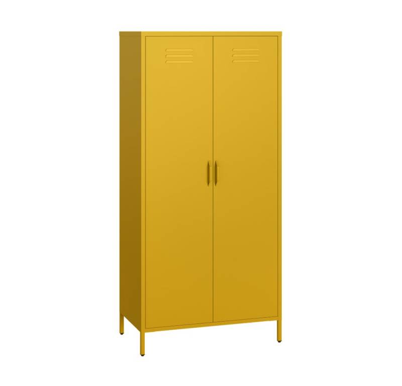 skølm Kleiderschrank Atria (Metall Kleiderschrank) Doppeltür, senfgelb von skølm