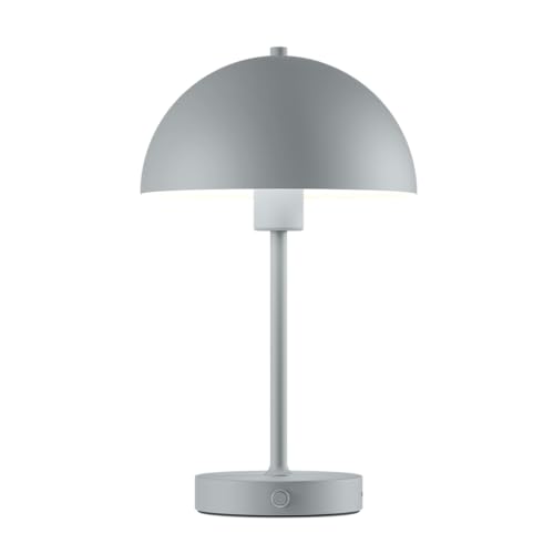skølm LED Tischlampe Aeriala, Tischleute dimmbar, aufladbar per USB-C, Nachttischlampe warmweißes Licht Leuchtdauer bis zu 10 h, Metall Lampe hellgrau Energieeffizienzklasse G von skølm