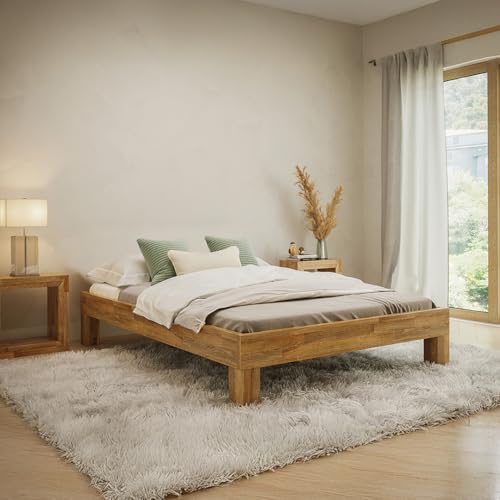 skølm Floki Bett 140x200 cm aus Massivholz – Haupt- oder Gästebett, Doppelbett aus Eiche, Natur geöltes Holzbett, Bettgestell aus Holz ohne Kopfteil, Bed skølm Floki Bett 140x200 cm aus Massivholz – Haupt- oder Gästebett, Doppelbett aus Eiche, Natur geöltes Holzbett, Bettgestell aus Holz ohne Kopfteil, Bed von skølm