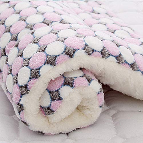skonhedy Flanell Warm Schlafenauflage Hundedecke, Dickes Kissen Haustier-Matten-Katzen-Bett für Small Medium Large Pet (M, Pink) von skonhedy