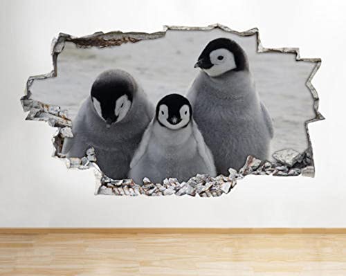 3D Wandtattoo Wandsticker Wandaufkleber -- Baby-Pinguine süße Tiere -- Schlafzimmer Wohnzimmer 70x110cm von skopers