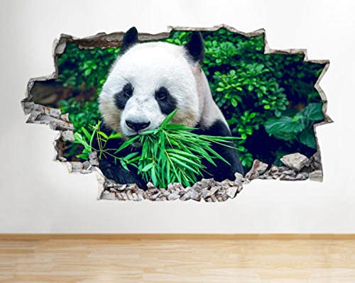 3D Wandtattoo Wandsticker Wandaufkleber -- Panda Bambus Chinesischer Tierzoo -- Schlafzimmer Wohnzimmer 70x110cm von skopers