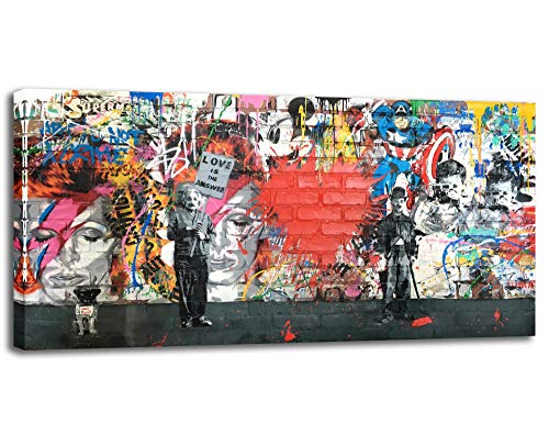 Banksy Leinwandbild, abstrakte Graffiti-Street-Art, Leinwand-Kunst, Kunstdrucke für Wohnzimmer, Büro, Heimdekoration 60x120cm Banksy Leinwandbild, abstrakte Graffiti-Street-Art, Leinwand-Kunst, Kunstdrucke für Wohnzimmer, Büro, Heimdekoration 60x120cm von sky art