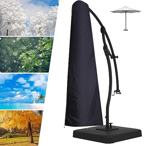 Skyfiree Terrassenschirm-Abdeckung – 600D wasserdichtes Oxford-Gewebe, passend für freitragende Regenschirme, 2,4 - 3,5 m, Schwarz Skyfiree Terrassenschirm-Abdeckung – 600D wasserdichtes Oxford-Gewebe, passend für freitragende Regenschirme, 2,4 - 3,5 m, Schwarz von skyfiree