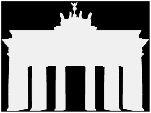 skyline4u Aufkleber Brandenburger Tor Wahrzeichen Aufkleber Berlin in 8 Größen und 25 Farben (10x7,4cm hellgrau) von Skyline4u