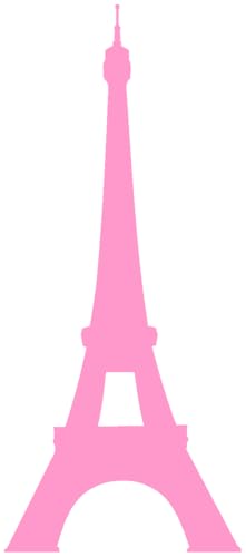 Skyline4u Eiffelturm Aufkleber Pariser Wahrzeichen 17 x 40cm Hellrosa von Skyline4u