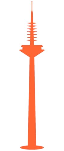 Skyline4u Europaturm Fernsehturm Frankfurt Aufkleber Autosticker 1,7 x 10cm orange von Skyline4u