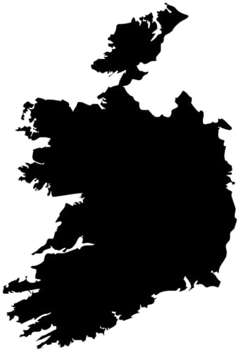Skyline4u Irland Aufkleber 6,7 x 10cm schwarz von Skyline4u