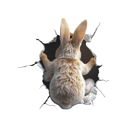 Skyrabbiter Deko Aufkleber WC Deckel, Toilettendeckel Bad Badezimmer Klo Funsticker, 3D Osterhase Hasen Toiletten Dekoration, Toiletten Aufkleber, Wohnkultur Wandaufkleber, selbstklebend (B) von skyrabbiter