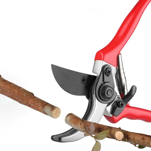 Skyrabbiter Professionelle Gartenschere, 21 cm, 3Cr13 Edelstahlklinge, Kann mehr als 10.000 Schnitte aushalten, Schnelles Schneiden, Beschneidet Mühelos Äste, für Frische und Verwelkte Zweige (A) von skyrabbiter