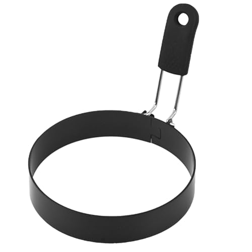 skyrabbiter Eierringe Edelstahl, 5 Größen, Spiegeleierformen für Die Pfanne, Antihaftbeschichtet Eierform für Die Pfanne, Spiegelei Form, Eierring für Spiegeleier, Hackbraten, Omeletts (9x7.8cm) von skyrabbiter