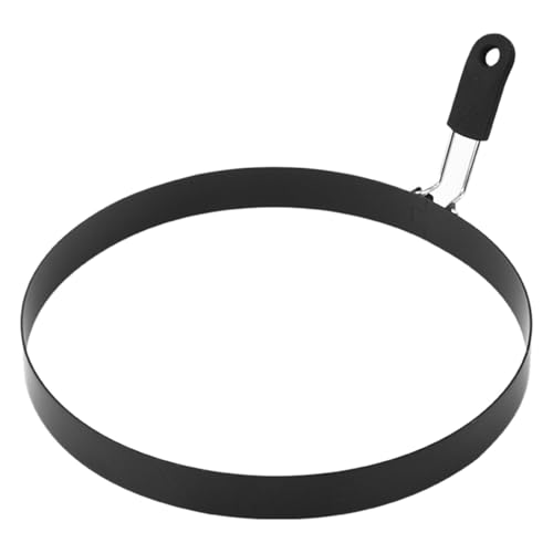 skyrabbiter Eierringe Edelstahl, 5 Größen, Spiegeleierformen für Die Pfanne, Antihaftbeschichtet Eierform für Die Pfanne, Spiegelei Form, Eierring für Spiegeleier, Hackbraten, Omeletts (20x7.8cm) von skyrabbiter