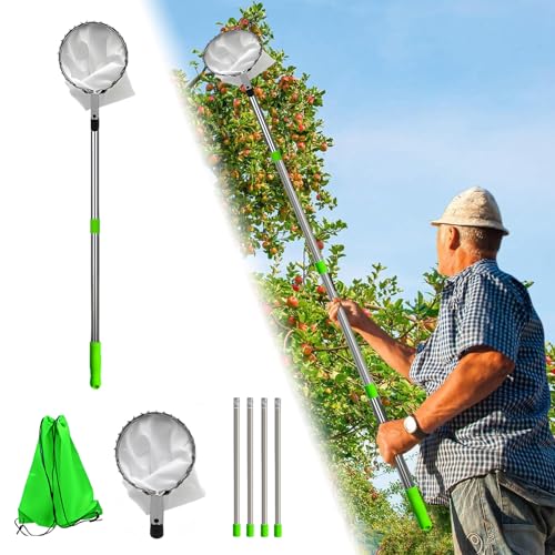 skytowards Obstpflücker Apfelpflücker mit Teleskopstiel Diameter 16 cm Kirschenpflücker Pflaumenpflücker Teleskopapfelpflücker Fruit Picker mit Teleskoppfahl & Baumwollbeutel Obstgreifer für Kirschen skytowards Obstpflücker Apfelpflücker mit Teleskopstiel Diameter 16 cm Kirschenpflücker Pflaumenpflücker Teleskopapfelpflücker Fruit Picker mit Teleskoppfahl & Baumwollbeutel Obstgreifer für Kirschen von skytowards