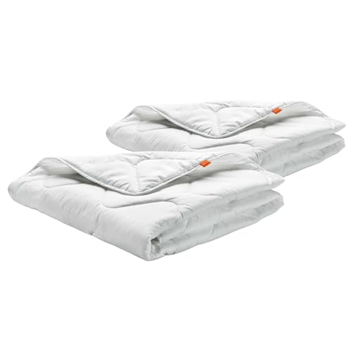 sleepling Bettdecke 155x220 cm 2er Set, Sommerdecke, Sommerbettdecke leicht 155 x 220, Made in EU, Ökotex 100, Waschbar 60 Grad, 2 teilig, 2 Stück sleepling Bettdecke 155x220 cm 2er Set, Sommerdecke, Sommerbettdecke leicht 155 x 220, Made in EU, Ökotex 100, Waschbar 60 Grad, 2 teilig, 2 Stück von sleepling