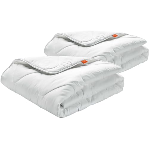 sleepling Winter Bettdecke 155x220 cm 2er Set, Winterdecke Warm, Made in EU, Ökotex 100, Waschbar 60 Grad, Winterbettdecke 155 x 220, 100% feine Mikrofaser, 2 Stück von sleepling