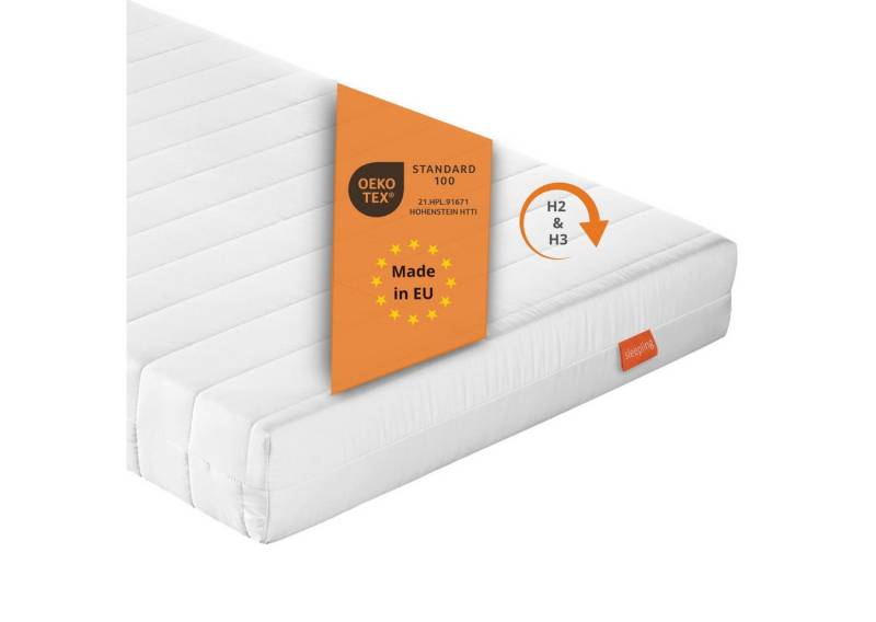 Kaltschaummatratze Basic 30, 90x200 cm, 140x200 cm und weitere Größen, sleepling, 7 Zonen, als Duo-Härtegrad erhältlich von sleepling