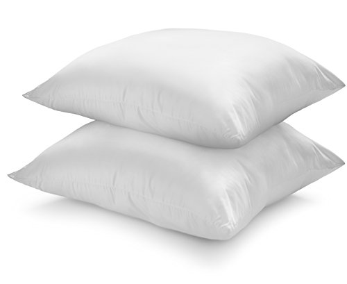 sleepling 193782 2er Set Kopfkissen mit Cyclafill | Füllung aus recycelten Plastikflaschen | Made in EU | Waschbar bis 60 Grad | Ökotex 100 | mittlere bis hohe Festigkeit | 65 x 65 cm, weiß von sleepling