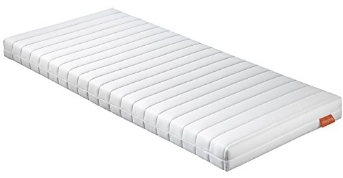 sleepling Matratze 100 x 200 x 11 cm, Rollmatratze Gästematratze, Komfortschaummatratze, Made in EU, Bezug waschbar, Ökotex 100, Härtegrad 2, weiß von sleepling