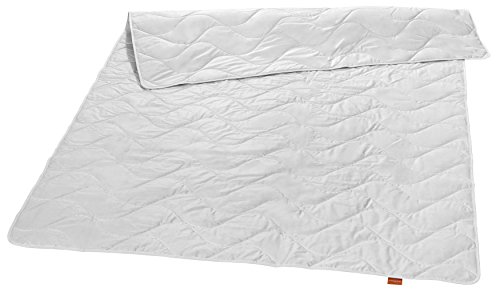 sleepling 194449 Nature Bettdecke, Wildseidendecke, Sommerbettdecke, Seidendecke mit 100% Wildseide, Bezug 100% Baumwolle, Made in Germany, Ökotex, waschbar 40 Grad, 100 x 135 cm, weiß von sleepling