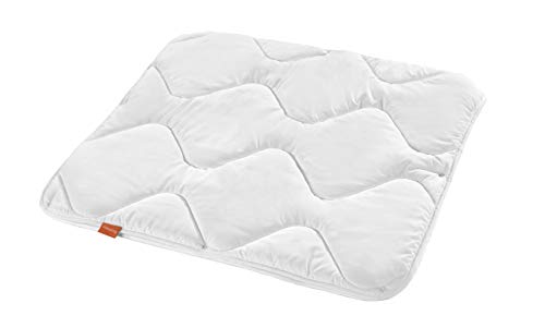 sleepling 196283 Baby 4-Jahreszeiten Babybettdecke | Kinder Bettdecke | Made in EU | Ökotex 100 | Waschbar bis 60 Grad | 80 x 80 cm, weiß von sleepling
