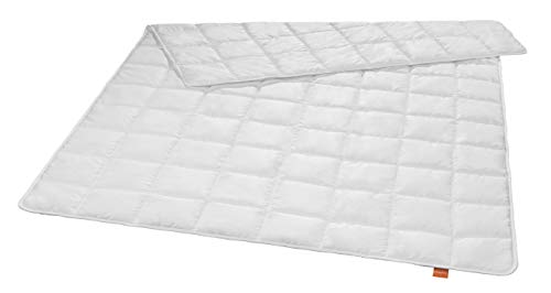 sleepling 197027 antibakterielle Anti Milben Bettdecke (Sanitized®) | sommerleichtes Steppbett (Füllgewicht: 410 gr.) | Made in EU | Antibakteriell | Ökotex 100 | 135 x 200 cm, weiß von sleepling