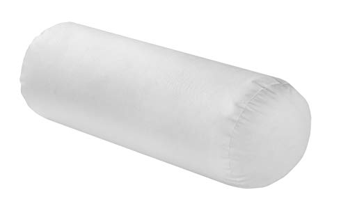 sleepling 197134 Nackenrolle Federkissen Inlet Sofakissen Füllkissen Zierkissen, 100% Baumwolle, Downpass, Made in EU, 60 Grad waschbar, 15 x 40 cm, weiß von sleepling