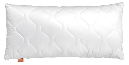 sleepling Basic 100 Kopfkissen, 65 x 100 cm, Ökotex, waschbar bis 60 Grad, Made in EU, Füllmengengarantie, Größengarantie, weiß von sleepling