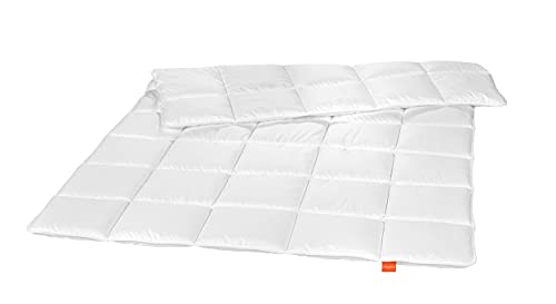 sleepling 197559 Kassetten Bettdecke als medium Ganzjahresdecke, atmungsaktive Steppdecke mit 300 GSM | Ökotex 100 | Made in EU | 60 Grad waschbar, 135 x 200 cm, weiß von sleepling