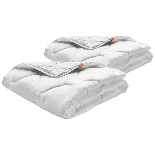sleepling Bettdecke 135x200 cm, 2er Set Ganzjahresdecke 135 x 200, Decke Made in EU, Ökotex 100, Waschbar 60 Grad, Steppdecke 100% feine Mikrofaser, 2 Stück von sleepling