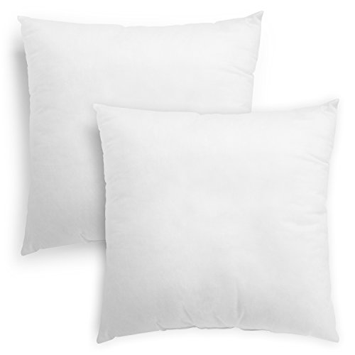 sleepling 2er Set Faserkissen, Inlet Sofakissen, Zierkissen und Dekokissen, 50 x 50 cm, atmungsaktiv, waschbar 60 Grad, Ökotex, Made in EU, weiß von sleepling