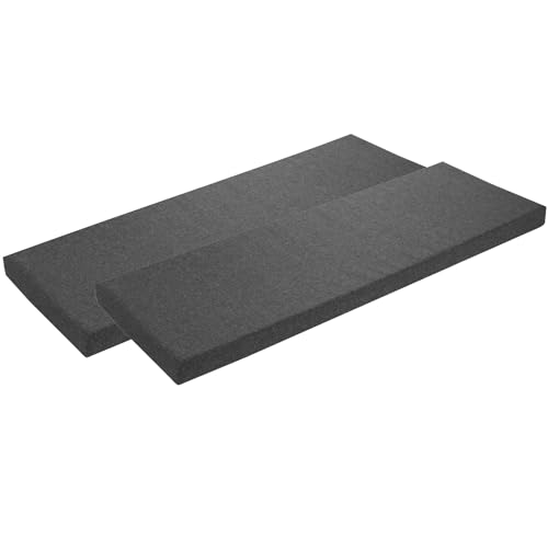 sleepling 2er Set Bankauflage 150x50 cm dunkelgrau, Sitzkissen Outdoor & Indoor, Bankpolster, Bezug waschbar, Unterseite Antirutsch, Made in EU von sleepling