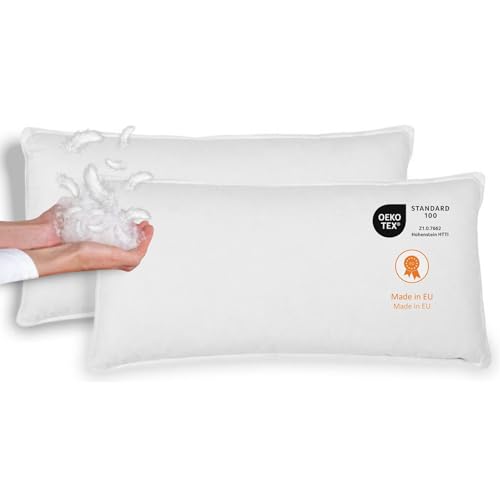 sleepling 2er Set Daunenkissen Federkissen 40x80 cm, 100% Daunen & Federn, Kopfkissen Sofakissen, 60 Grad waschbar, Kissen aus 100% Baumwolle, weiß sleepling 2er Set Daunenkissen Federkissen 40x80 cm, 100% Daunen & Federn, Kopfkissen Sofakissen, 60 Grad waschbar, Kissen aus 100% Baumwolle, weiß von sleepling