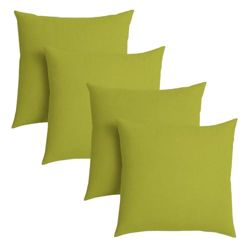 sleepling 4er Set 40 x 40 cm, Sofakissen mit Füllung und Bezug, Zierkissen aus robustem Polsterstoff, Dekokissen, Kopfkissen, Kissen für Couch, limetten grün sleepling 4er Set 40 x 40 cm, Sofakissen mit Füllung und Bezug, Zierkissen aus robustem Polsterstoff, Dekokissen, Kopfkissen, Kissen für Couch, limetten grün von sleepling